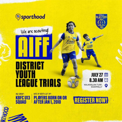 Read more about the article Sporthood District Youth League Trials, Kerala.