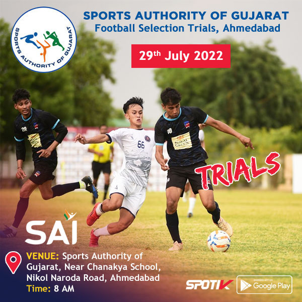 Read more about the article Sports Authority of Gujarat Football Selection Trials, Ahmedabad.