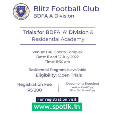Read more about the article Blitz Football Club Trials, Bengaluru