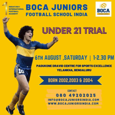 Read more about the article Boca Juniors Football School U21 Trials, Bengaluru.