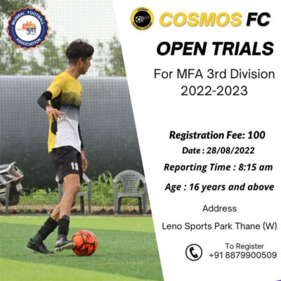 Read more about the article Cosmos FC Mumbai Trials.