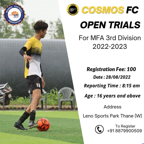 You are currently viewing Cosmos FC Mumbai Trials.