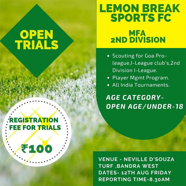 You are currently viewing Lemon Break Sports Academy Trials, Mumbai