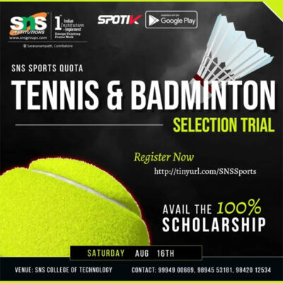 Read more about the article SNS Sports Quota Selection Trial, Coimbatore.