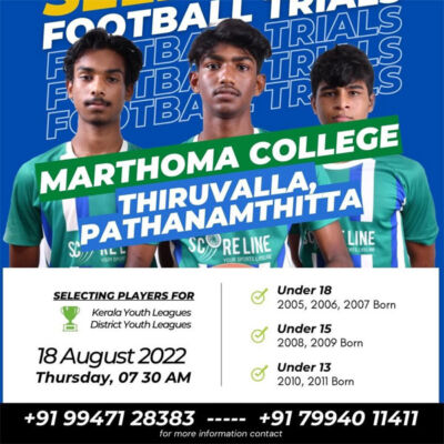 Read more about the article Scoreline Sports Football Selection Trials at Pathanamthitta, Kerala.