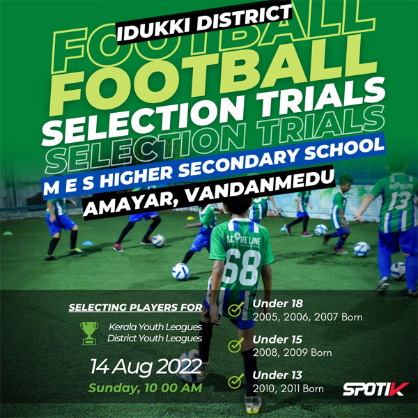 You are currently viewing Scoreline Sports Football Trials, Idukki