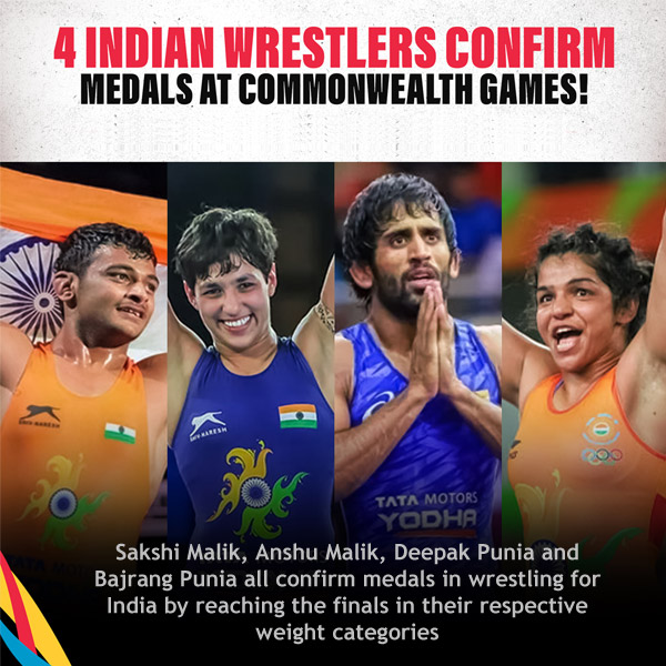You are currently viewing Sakshi Malik, Anshu Malik, Deepak Punia and Bajrang Punia in the final, four medals confirmed in wrestling.