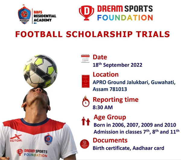 You are currently viewing BBFS Football Scholarship Trials in Guwahati.