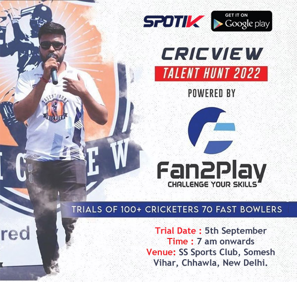 Read more about the article CricView Cricket Talent Hunt, New Delhi.