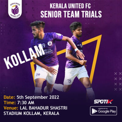 Read more about the article Kerala United FC Senior Team Trials, Kollam
