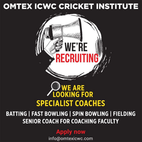 You are currently viewing Omtex ICWC Cricket Institute Hiring Coaches.