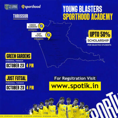 Read more about the article Sporthood Young Blasters Scholarship Trials at Thrissur.