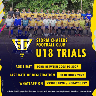Read more about the article Storm Chasers FC U18 Trials, Thane