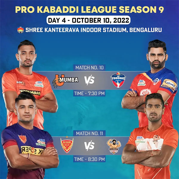 Read more about the article Pro Kabaddi League Matchday Fixture.