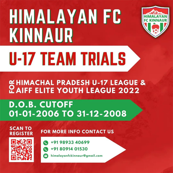 Read more about the article Himalayan FC Kinnaur U17 Trials, Himachal Pradesh.
