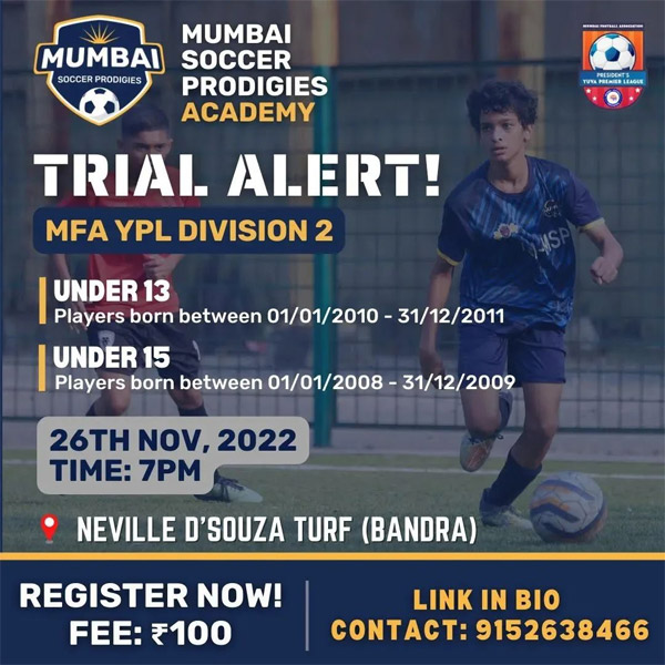 You are currently viewing MSP Academy Youth League Trials, Mumbai.