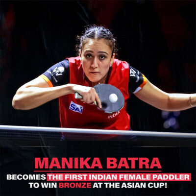 Read more about the article Manika Batra becomes 1st Indian woman to win Bronze Asian Cup Table Tennis.