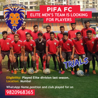 Read more about the article PIFA FC Elite Men’s Team Trials, Mumbai.