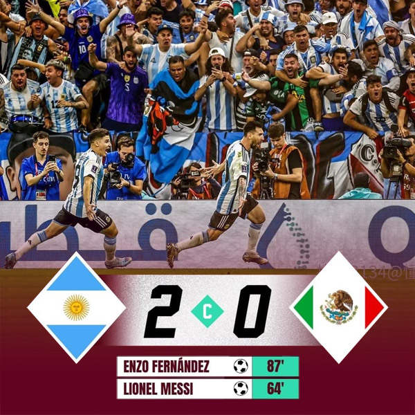 Read more about the article Lionel Messi scores as Argentina beats Mexico.