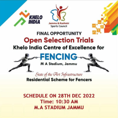 Read more about the article J&K Sports Council﻿ Fencing Selection Trials