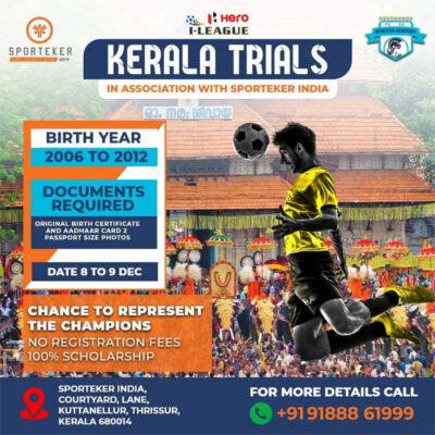 Read more about the article Minerva Football Academy Scholarship Trials, Thrissur, Kerala.