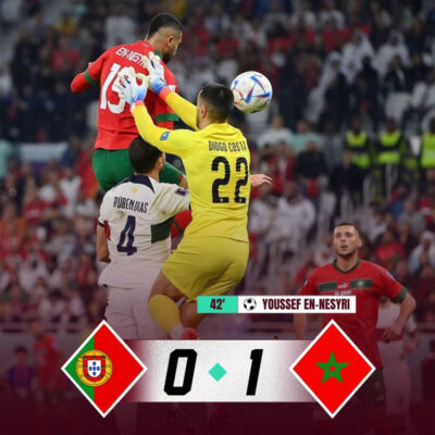Read more about the article Morocco down Portugal in QF, become first ever African team to reach semifinal