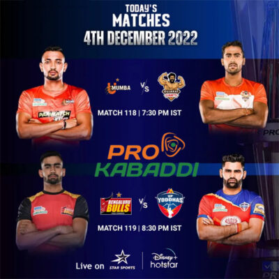 Read more about the article Pro kabaddi Matchday Fixture