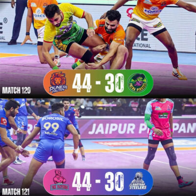 Read more about the article Pro Kabaddi: Puneri Paltan and Jaipur Pink Panthers win to confirm semifinal spots