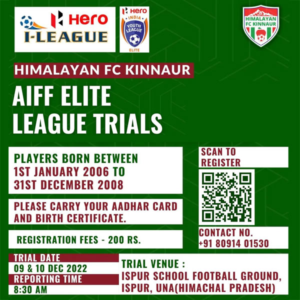 You are currently viewing Himalayan Fc Kinnaur Youth I-League Trials.