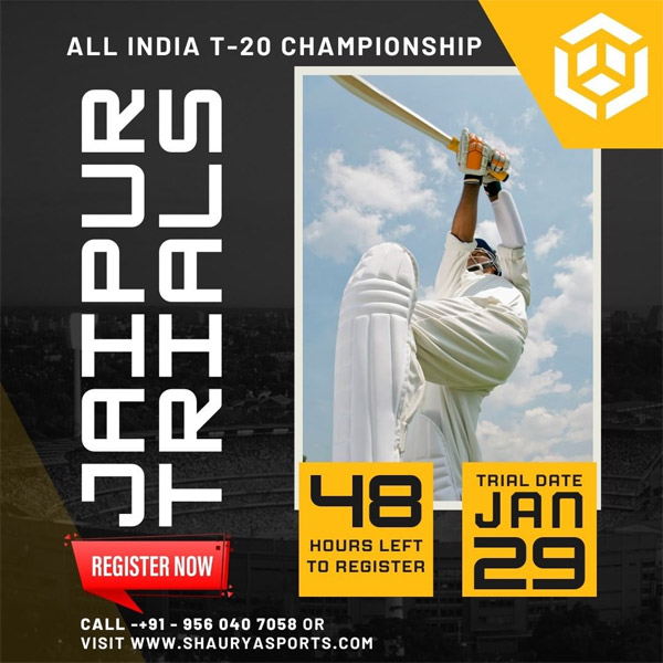 Read more about the article All India T-20 Championship League Trials, Jaipur
