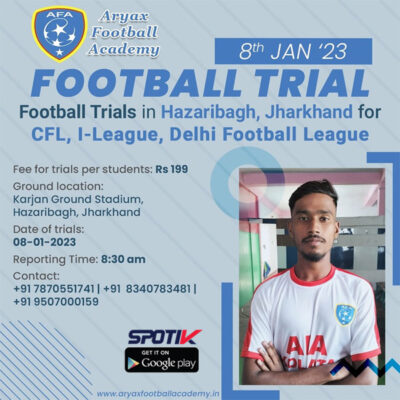 Read more about the article Aryax Football Academy Football Trials, Jharkhand