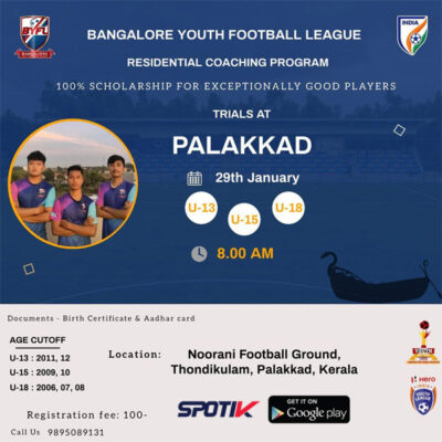 Read more about the article Bangalore Youth Football League Academy Trials, Kerala.
