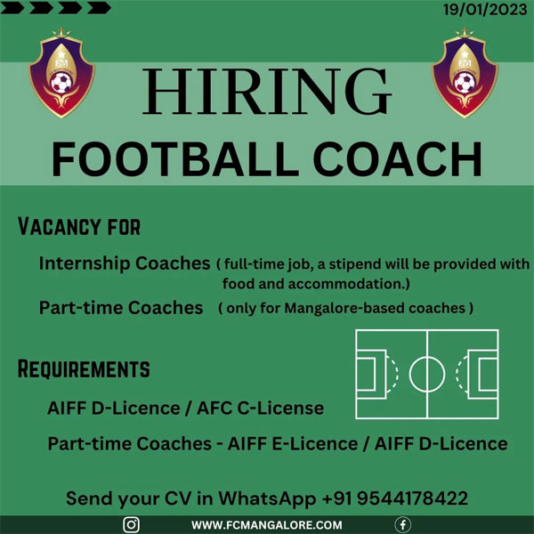Read more about the article FC Mangalore Hiring Football Coaches
