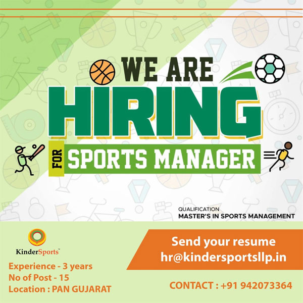 You are currently viewing Kinder Sports Hiring Sports Manager, Gujarat