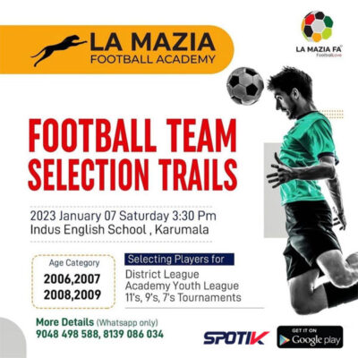 Read more about the article LA MAZIA Football Academy Trials, Kozhikode