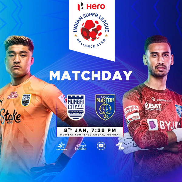 You are currently viewing Sunday blockbuster as unbeaten Mumbai City FC host red-hot Kerala Blasters FC