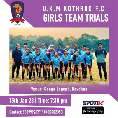 Read more about the article UKM Kothrud FC Women Team Trials, Pune