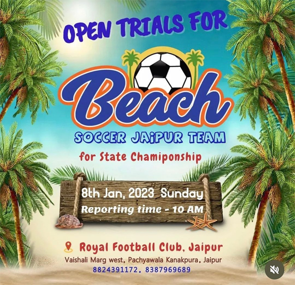 You are currently viewing Beach Soccer Jaipur Team Trials.