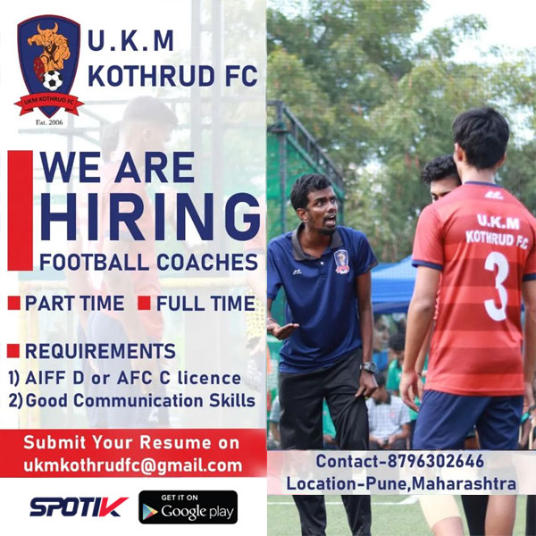 Read more about the article UKM Kothrud FC Hiring Coaches, Pune