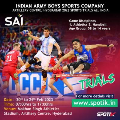Read more about the article Army Boys Sports company (BSC) Sports Selection Trials, Hyderabad