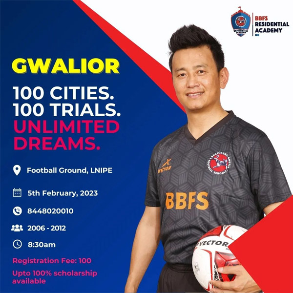 Read more about the article Bhaichung Bhutia Football Schools Trials, Gwalior