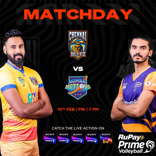 You are currently viewing Prime Volleyball League Fixture: Chennai Blitz  Vs Mumbai Meteors