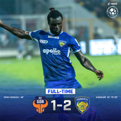 Read more about the article Hero ISL :  FC Goa 1-2 Chennaiyin FC