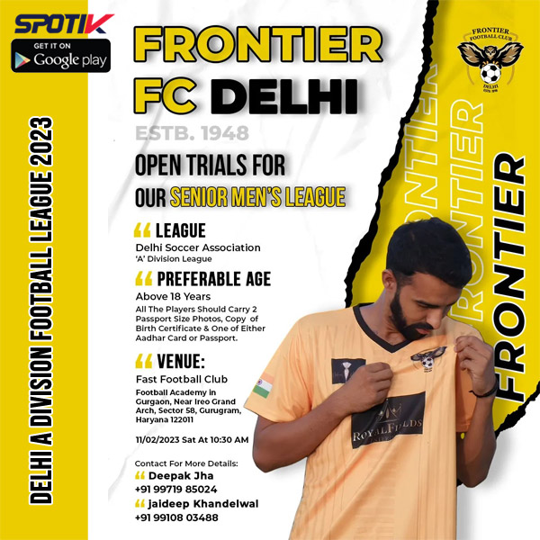 Read more about the article Frontier Football Club Delhi Trials, Gurugram