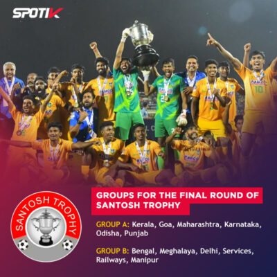 Read more about the article Groups for the final round of Santosh Trophy