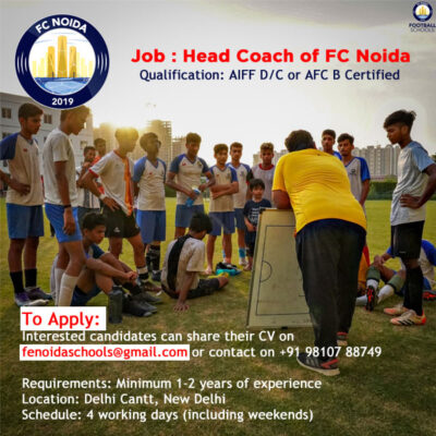 Read more about the article FC Noida looking for a coach to head their U15 squad