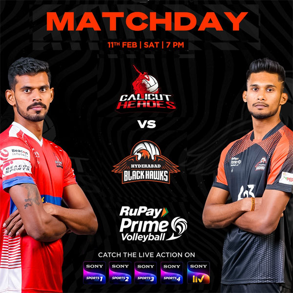 You are currently viewing Prime Volleyball: Calicut Heroes Vs Hyderabad Black Hawks