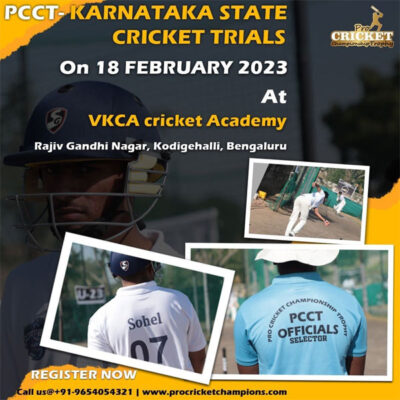 Read more about the article Pro Cricket Championships Trophy Selection Trials, Bengaluru