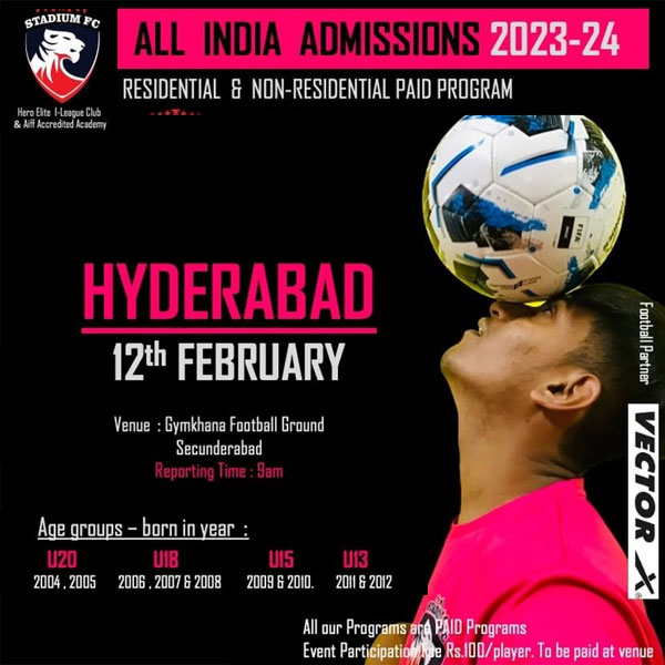 Read more about the article Stadium FC Residential Academy Trials, Hyderabad