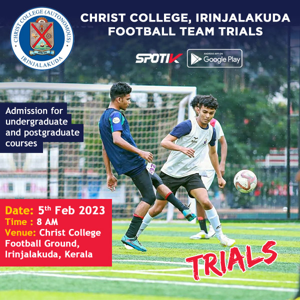 You are currently viewing Christ College, Irinjalakuda  Football Team Trials, Kerala